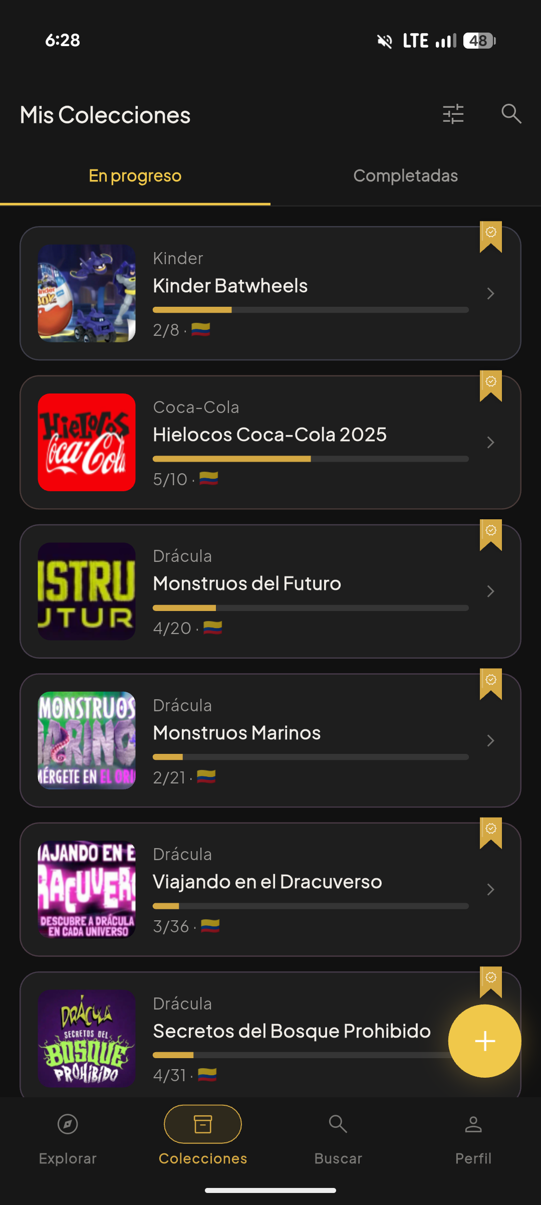 Pantalla de Progreso